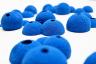 Klettergriffe-DELUXE-Bubbles in blau - hochwertige Klettergriffe in außergewöhnlichen Formen und Farben