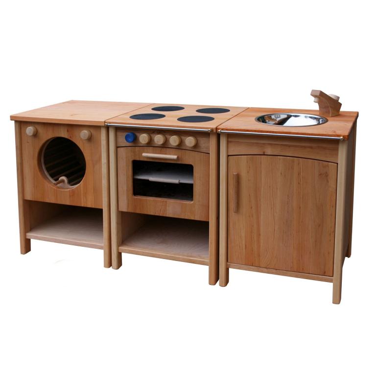 Spielküche Frieda - Massivholz - Die drei einzelnen Elemente lassen sich individuell aufstellen.