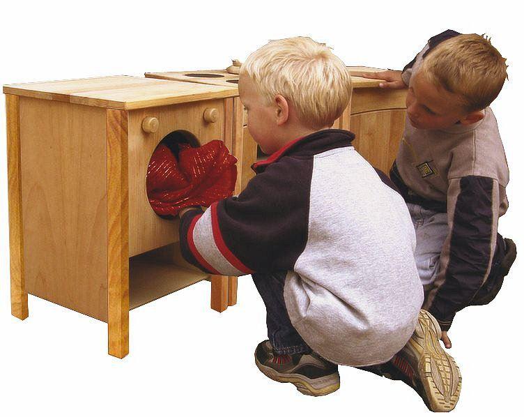 Spielküche Frieda mit Waschmaschine - Die einzelnen Elemente lassen sich individuell aufstellen. In liebevoller Detailarbeit für großen Spielspaß hergestellt Spielküche Frieda mit Waschmaschine - in liebevoller Detailarbeit für großen Spielspaß hergestellt