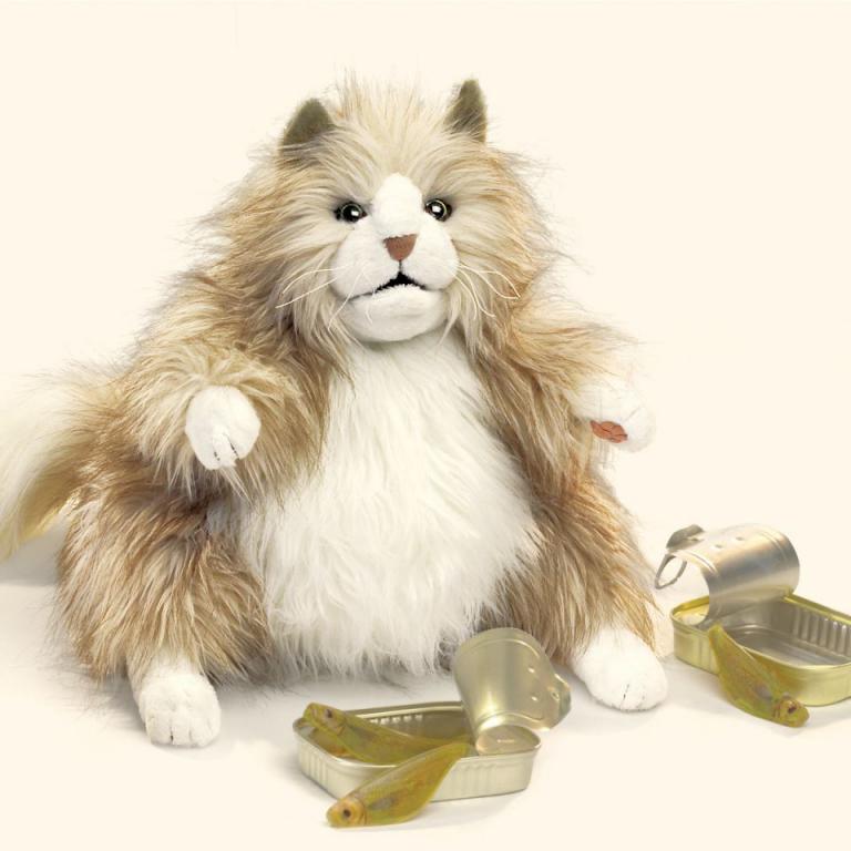 Tier-Handpuppe von Folkmanis - pummelige Katze