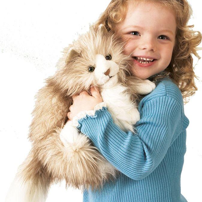 Handpuppe - original Folkmanis - pummelige Katze