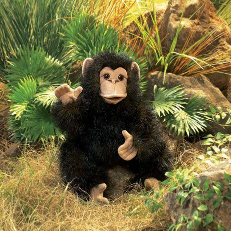 Handpuppe - original Folkmanis - Schimpansen-Baby
