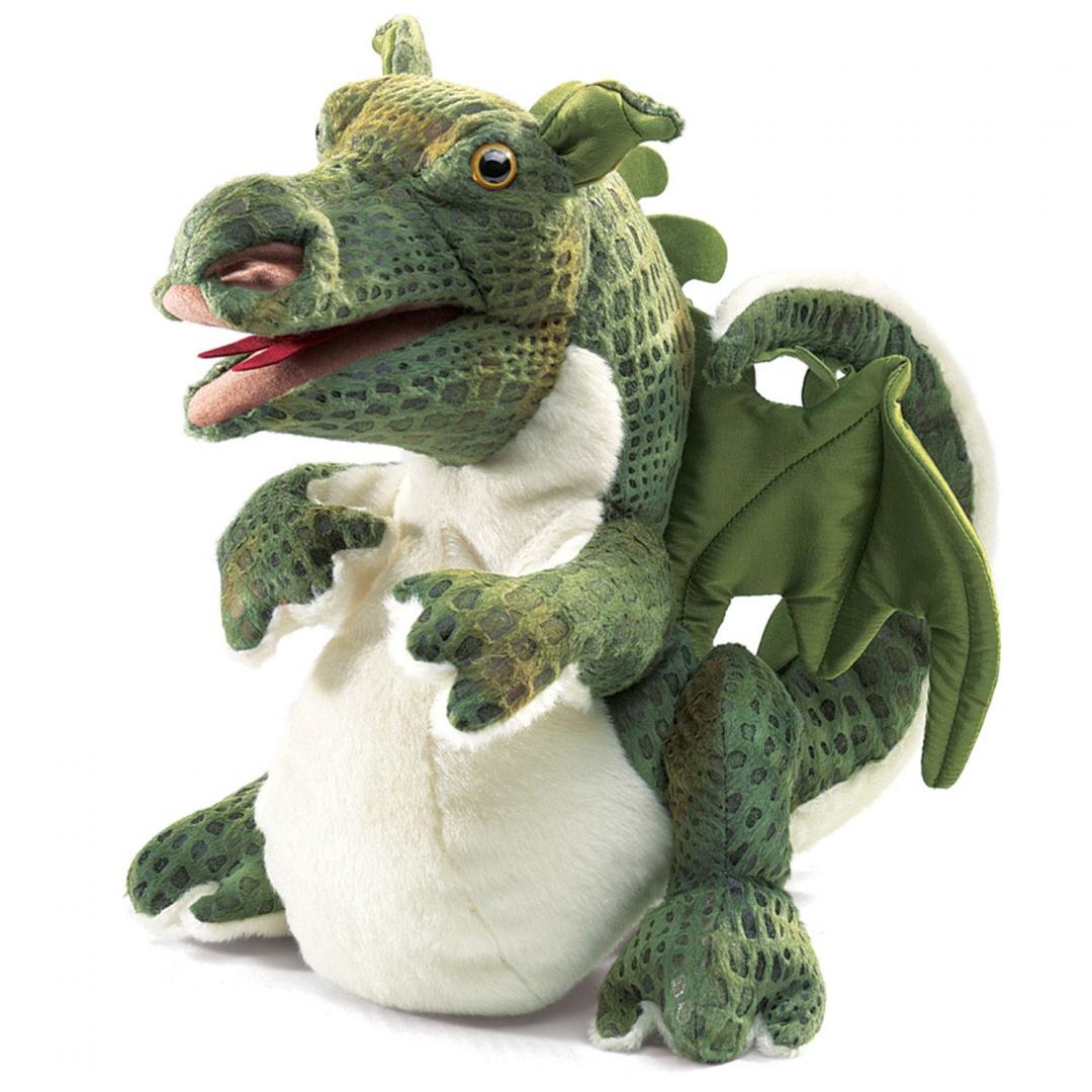 Baby Drache Handpuppe Folkmanis - Die sehr realistisch aussehenden Tier-Handpuppen von Folkmanis zeichnen sich aus durch ihre hohe Qualität und besondere Liebe zum Detail. Baby Drache Handpuppe Folkmanis