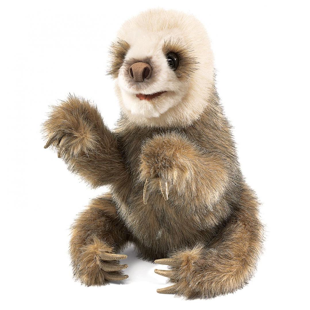 Faultier Baby Handpuppe Folkmanis - Die sehr realistisch aussehenden Tier-Handpuppen von Folkmanis zeichnen sich aus durch ihre hohe Qualität und besondere Liebe zum Detail. Faultier Baby Handpuppe Folkmanis