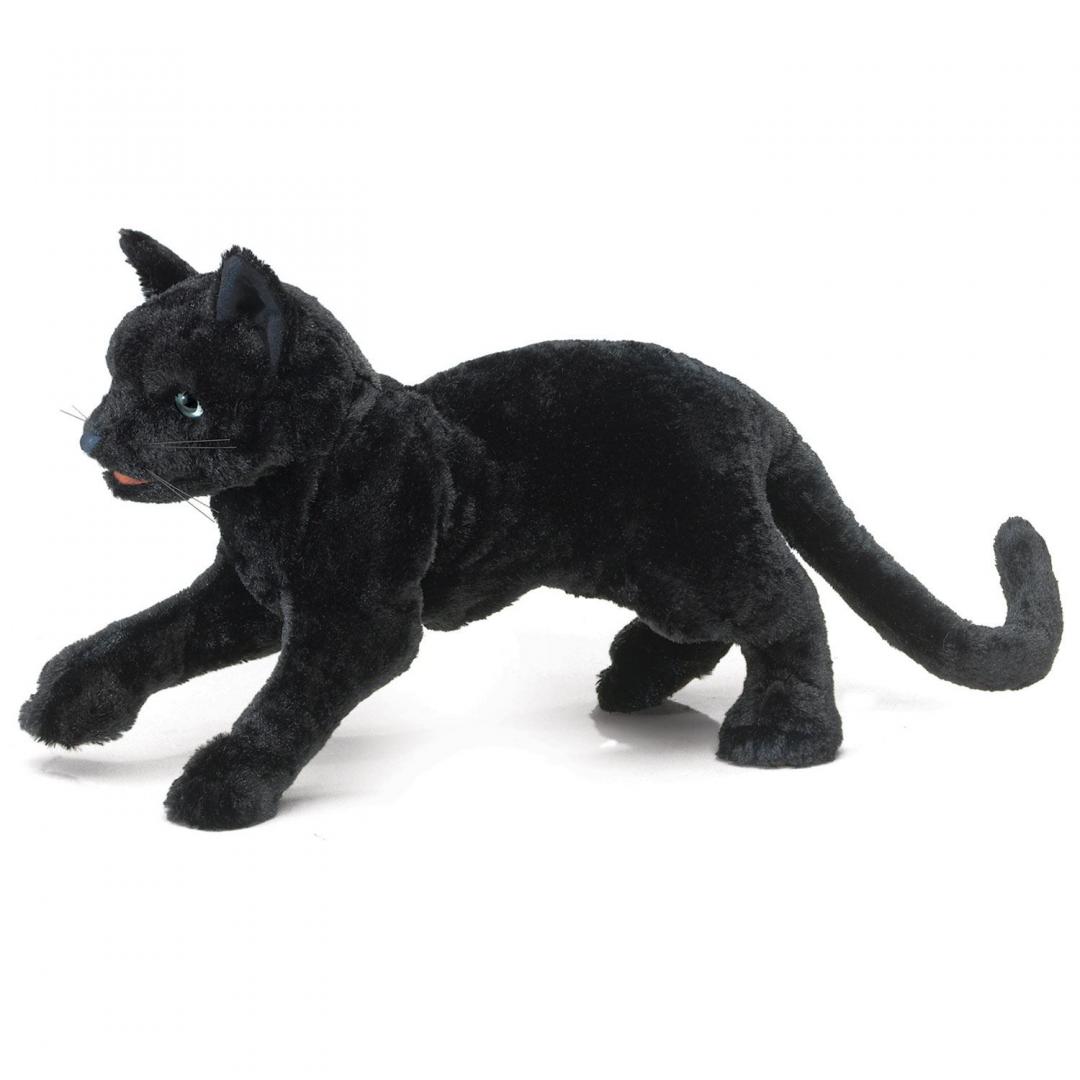 Katze schwarz Handpuppe Folkmanis