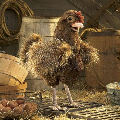 Tier-Handpuppe von Folkmanis - Henne