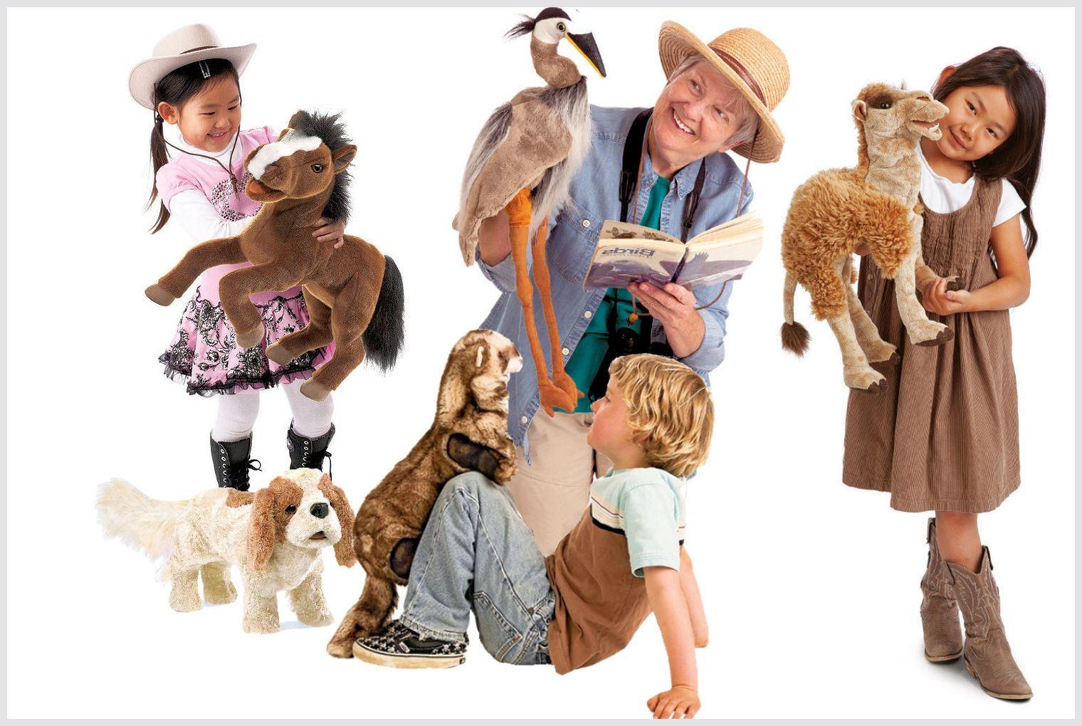 Folkmanis Handpuppen - Die pädagogisch wertvollen und sehr robusten Tier-Handpuppen original Folkmanis sind bei den Kindern sehr beliebt. Handpuppen - original Folkmanis