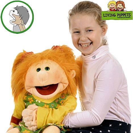 Living Puppets Handpuppen - Klappmaul-Mädchen - die menschlichen Handpuppen mit dem "Klappmaulprinzip" werden gerne in Kitas, Schulen und therapeutischen Einrichtungen eingesetzt - aber auch privat.  Living Puppets Handpuppen - Therapiepuppen mit Klappmaulprinzip