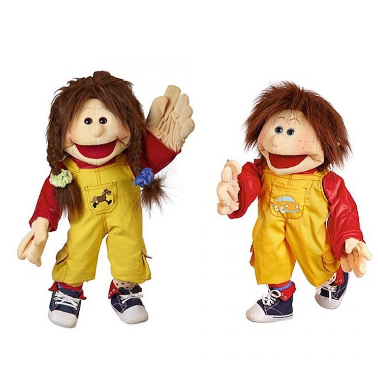Living Puppets Handpuppen - Zwillinge - die menschlichen Handpuppen mit Klappmaulprinzip