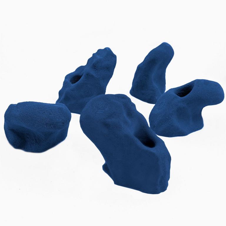Henkel-Klettergriff-Set-Leo-blau - ergonomisch geformte Griffe, die man gut greifen kann