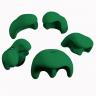 Henkel-Klettergriffe-Horn-grün - ergonomisch geformte Griffe, die man gut greifen kann