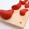 Trainingsboard Leicht - mit roten Griffen - stabiles Kletterboard mit 9/10 Klettergriffen