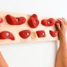 Trainingsboard Leicht-Kletterboard - stabiles Kletterboard mit 9/10 Klettergriffen