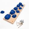 Trainingsboard Mittel - blau - stabiles Kletterboard mit 9/10 Klettergriffen