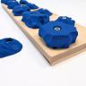 Trainingsboard Mittel - in blau - stabiles Kletterboard mit 9/10 Klettergriffen