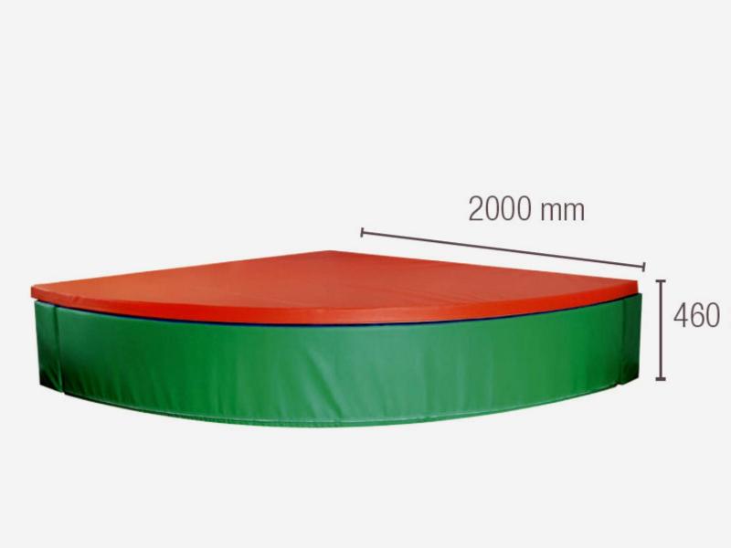 Viertelkreis-Ballbad mit Abdeckung groß - Radius ca. 200 cm