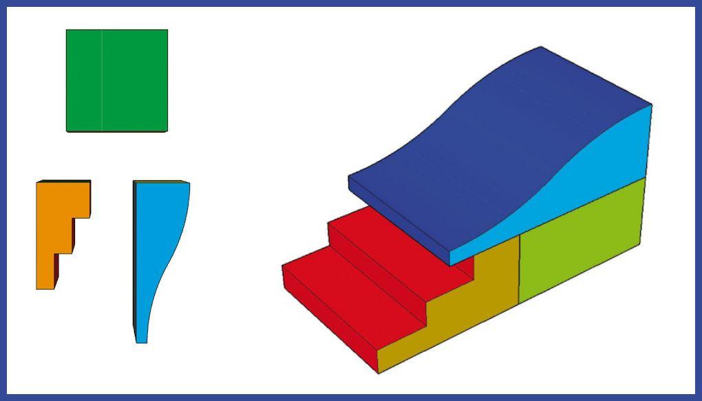 Baumodul MAXI 3-teilig - die Motorik-Bausteine sind strapazierfähig, langlebig und mit sinnvollen Details ausgestattet. Sie Entsprechen der DIN EN 71 Teil 3. Baumodul MAXI 3-teilig - nach DIN EN 71