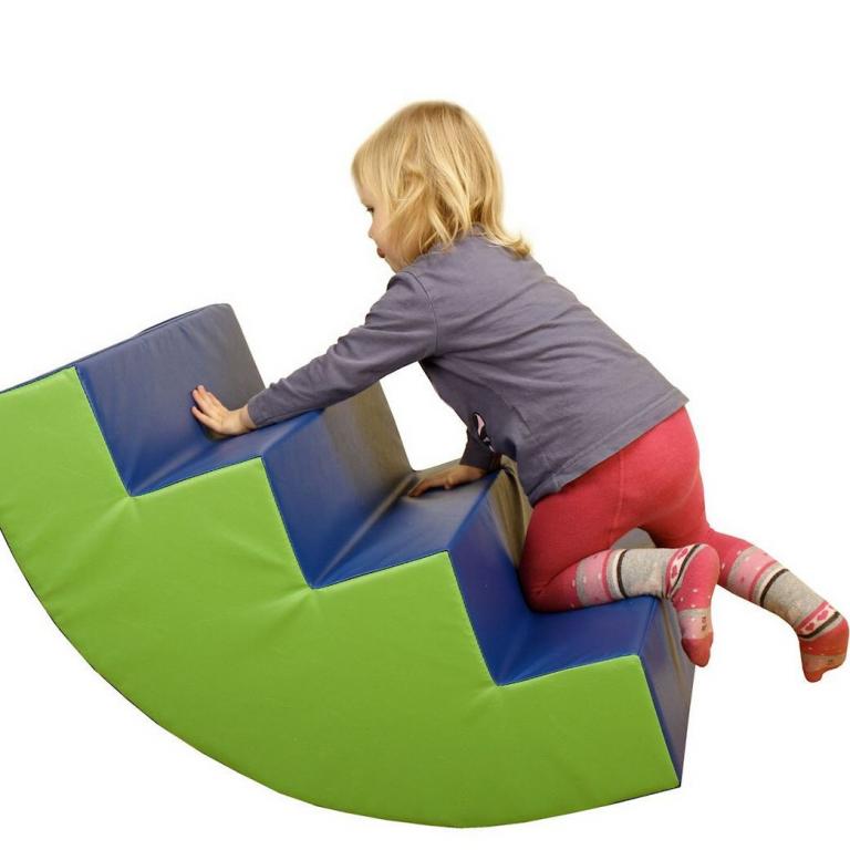 Motorikelement Treppenwippe - grün/blau - Bewegungselement original Bänfer