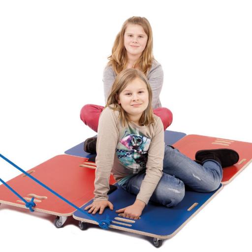 Rollbrett Maxi 4 Stück - aus sehr stabilem, lasiertem Birken-Schichtholz