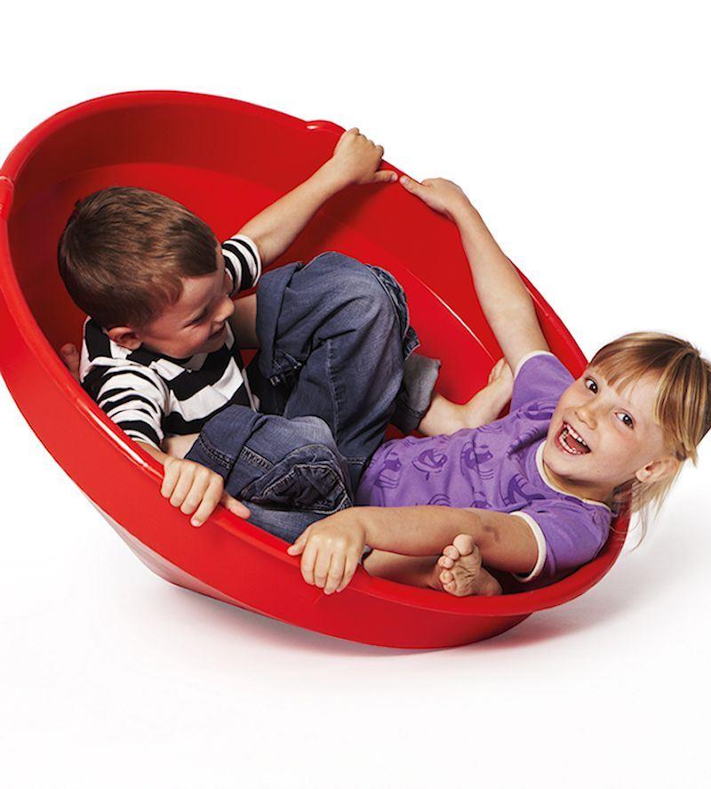 Spielkreisel - Kullerkreisel - für bis zu zwei Kinder - geformt mit einem spitzen Mittelpunkt
