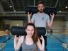 Aquabag-Fitnessbag - original Airtrack Factory - wird mit Luft und Wasser gefüllt