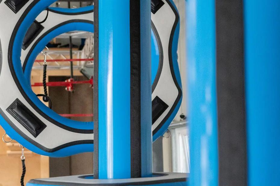 Ninja Obstacles in blau