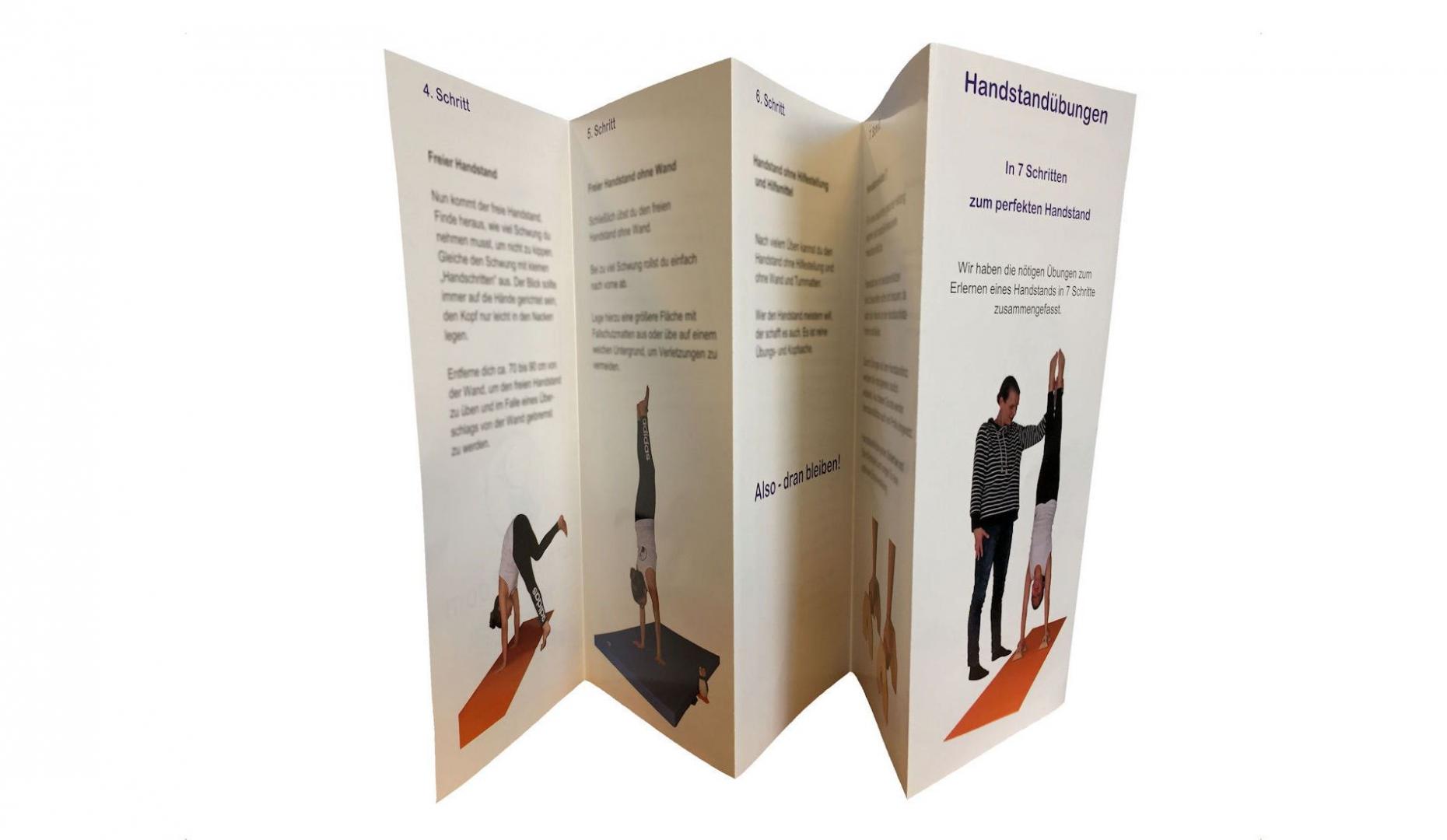 Anleitung-Handstand - Zu jeder Handstandklotz-Bestellung "BASE" erhalten Sie von uns GRATIS die Broschüre "7 Schritte zum perfekten Handstand" Anleitung-Handstand - "7 Schritte zum perfekten Handstand"