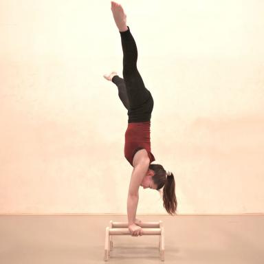 Parallettes Handstandübung - Schritt 4 - mit Handstandklötze PROFI