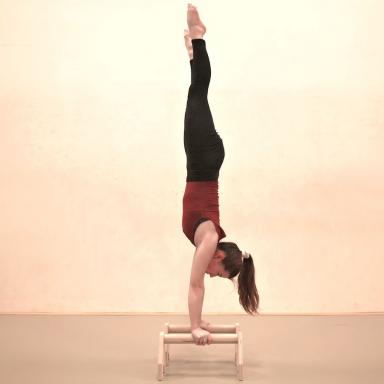 Parallettes Handstandübung - Schritt 5 - mit Handstandklötze PROFI