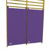 Prallschutzmatte-Sprossenwand-lila - für mehr Sicherheit in Turnhallen