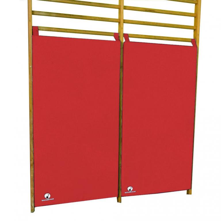 Prallschutzmatte-Sprossenwand-rot - für mehr Sicherheit in Turnhallen