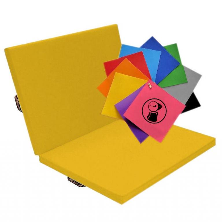 Faltmatte-Color-gelb - Standard-Turnmatte in klappbarer Ausführung