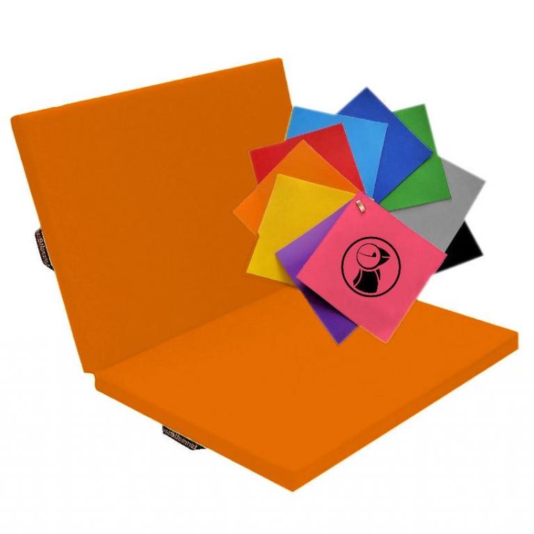Faltmatte-Color-orange - Standard-Turnmatte in klappbarer Ausführung