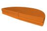 Weichbodenmatte rund - Halbkreis - orange - Die runden Weichbodenmatten aus unserem Shop bieten Ihnen viele individuelle Gestaltungsmöglichkeiten.