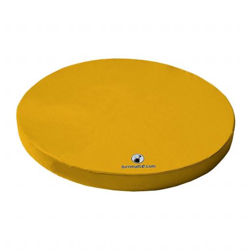Weichbodenmatte rund in gelb - die Matte eignet sich hervorragend zum Spielen, Toben und Turnen für die kleinen und großen Akrobaten.
