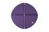 Weichbodenmatte rund - lila - aufgeteilt in 4 Viertelkreise