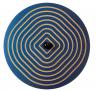 Wandkreisel - Welle - blau - runde Schwungscheibe aus farbig beschichtetem MDF-Holz